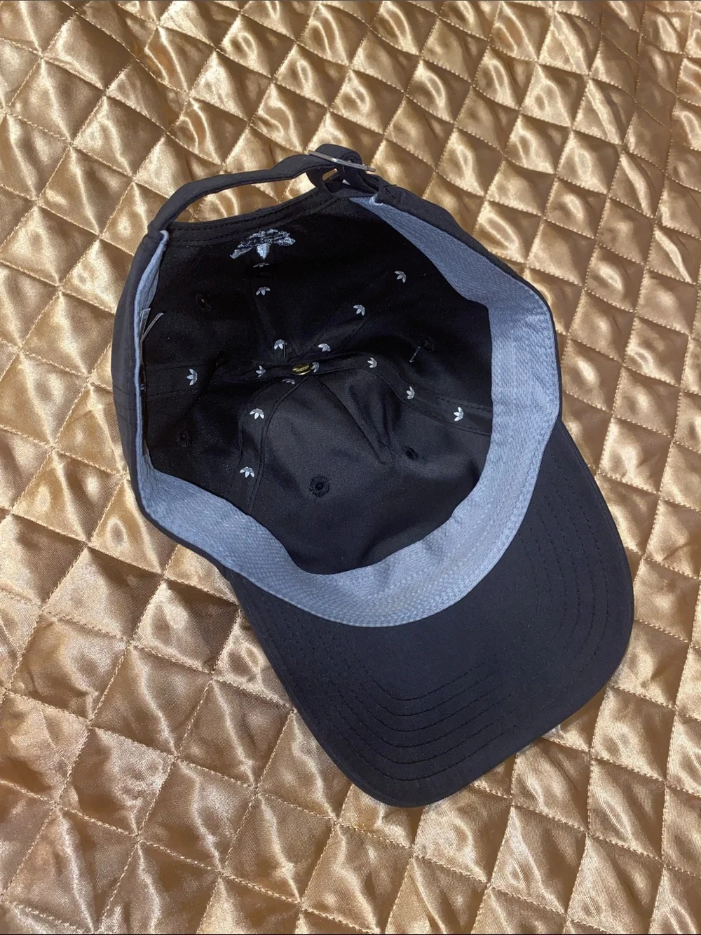 adidas Black Baseball Cap with Crystal Trefoil